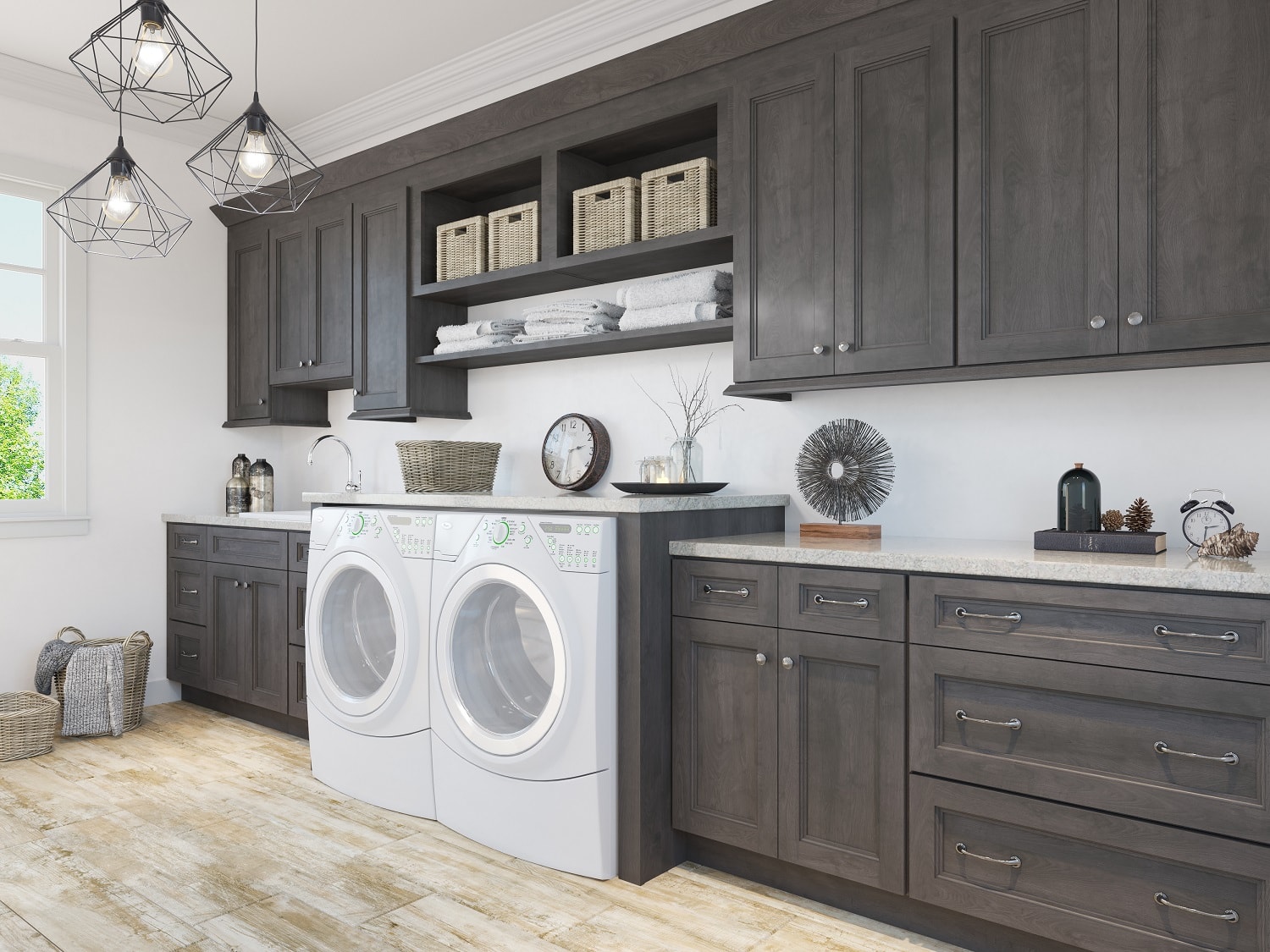 Providence Natural Grey RTA Laundry Room Cabinets - The RTA Store