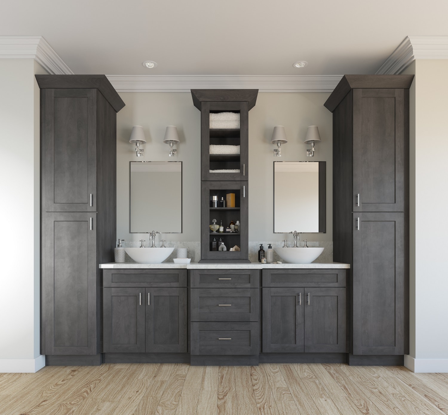 Natural Grey Shaker - Ready to Assemble Bathroom Vanities & Cabinets