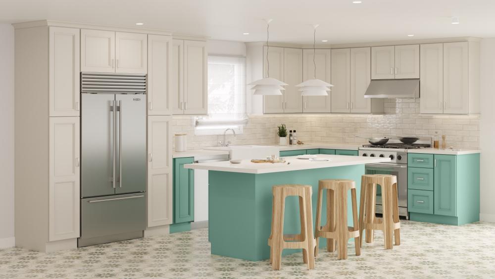 kitchen with mint green accents - Google Search