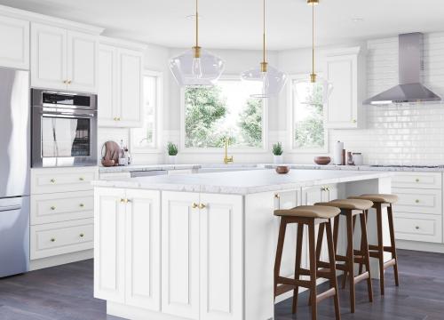 Pearl White Kitchen Cabinets