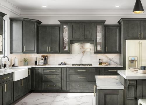 Charlotte Dark Grey RTA Kitchen Cabinets