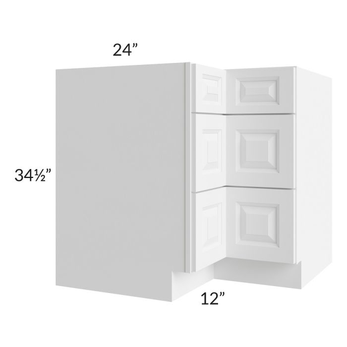 Three Drawer Corner Cabinet - Kemper Cabinetry