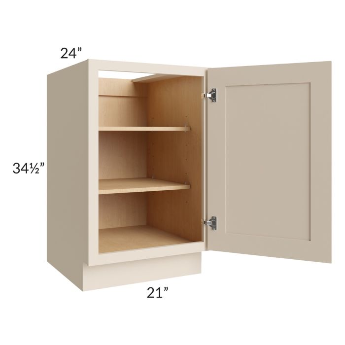 Midtown Cream Shaker 21 Full Height Door Base Cabinet   B21fd Gl Assembled 4 