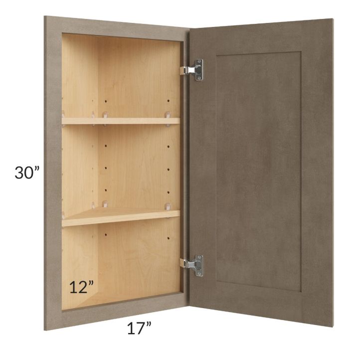 Cobblestone Grey 12x30 Wall End Angle Cabinet