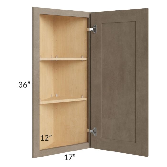 Cobblestone Grey 12x36 Wall End Angle Cabinet