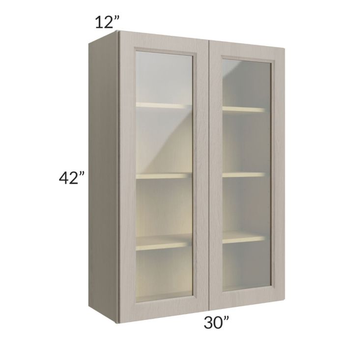 Catalina Mist 30x42 Wall Glass Door Cabinet (Prepped for Glass Doors)