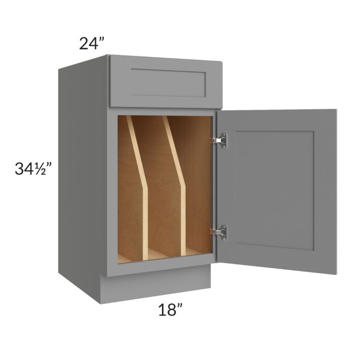 1 door base cabinet with FULL HEIGHT TRAY DIVIDERS