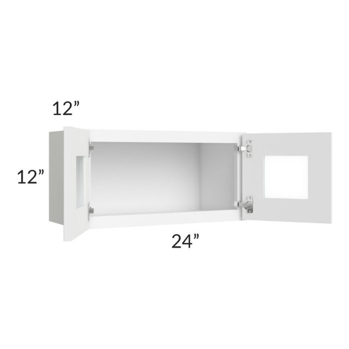 Brilliant White Shaker 24x12 Decorative Wall Cabinet The Rta Store