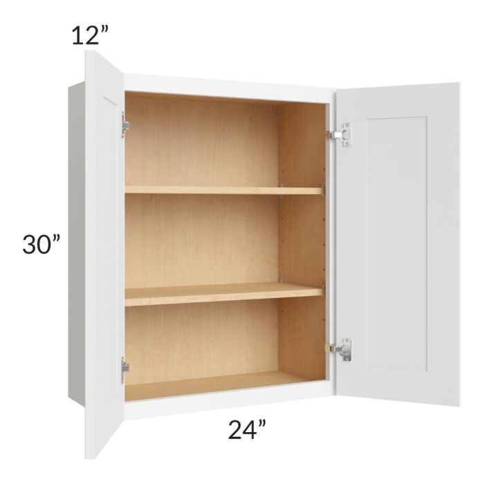 Royal White Shaker 24x30 Wall Cabinet | The RTA Store