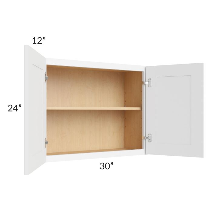 Royal White Shaker 30x24 Wall Cabinet | The RTA Store