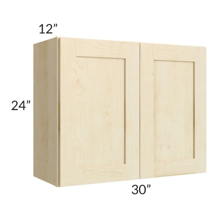 Unfinished Shaker 30x24 Wall Cabinet