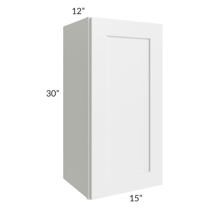 Asheville White Shaker 15x30 Wall Cabinet