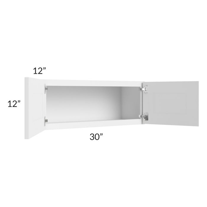 Portland White 30x12 Wall Cabinet | The RTA Store