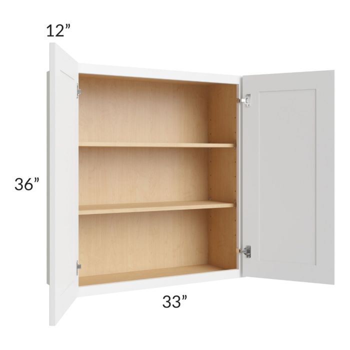 Vail White Shaker 33x36 Wall Cabinet