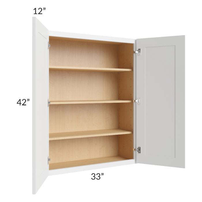 Midtown White Shaker 33x42 Wall Cabinet