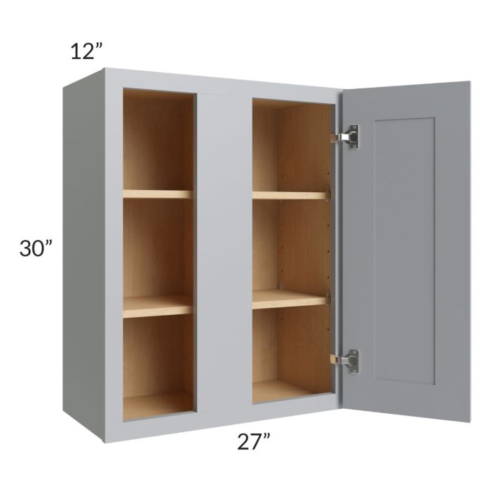 Asheville Grey Shaker 27x30 Wall Blind Cabinet