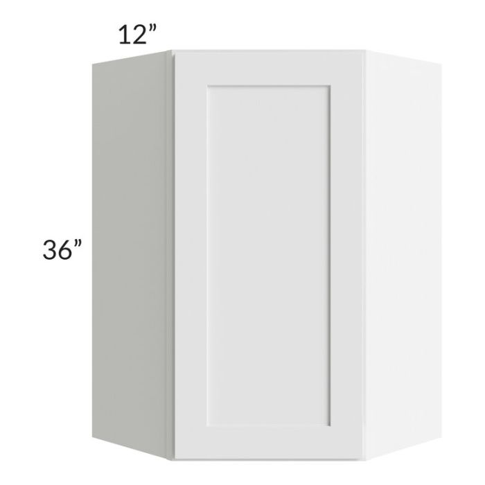 Aspen White Shaker 24x36 Wall Diagonal Corner Cabinet