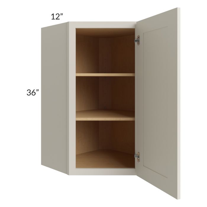 Asheville Cloud Shaker 24x36 Diagonal Corner Wall Cabinet | The RTA Store