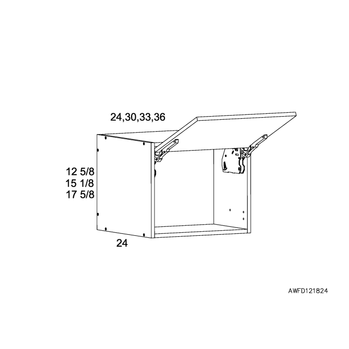 Euro Gloss White 30x17-5/8x24 Flip Up Door Wall Cabinet | The RTA Store