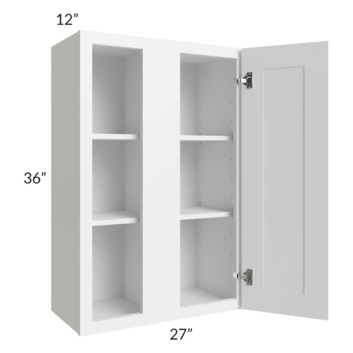 Frosted White Shaker 27x36 Blind Corner Wall Cabinet