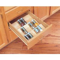 Wood Spice Tray - Fits Drawer Sizes up to 24" Wide (Rev-A-Shelf)