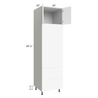 Milan White Matte 24x90 Combo Oven Cabinet