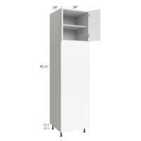 Milan White Matte 24x96 Combo Oven Cabinet