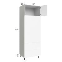 Milan White Matte 30x90 Combo Oven Cabinet