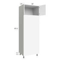 Milan White Matte 30x90 Double Oven Cabinet