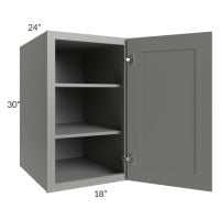 Shale Grey Shaker 18x30x24 Split Pantry Wall Cabinet