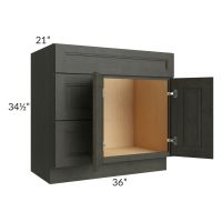  Charlotte Dark Grey 36x21 Vanity Sink Base Cabinet (Doors on Right)