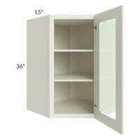 Linen Shaker 27x36 Wall Diagonal Corner Cabinet (Prepped for Glass Doors) 