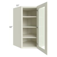 Linen Shaker 27x42 Wall Diagonal Corner Cabinet (Prepped for Glass Doors) 