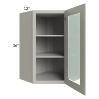 Stone Shaker 24x36 Wall Diagonal Corner Cabinet (Prepped for Glass Doors)