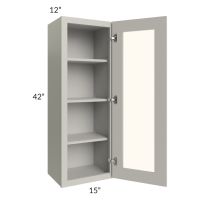 Stone Shaker 15x42 Wall Glass Door Cabinet (Prepped for Glass Doors)