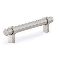 Contemporary Metal Pull 6.61" Overall Length in Brushed Nickel