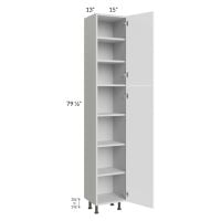 Milan White Matte 15x13x84 Pantry Cabinet (13" depth)