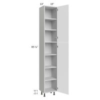 Milan White Matte 15x13x90 Pantry Cabinet (13" depth)