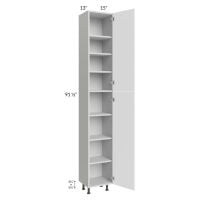 Milan White Matte 15x13x96 Pantry Cabinet (13" depth)