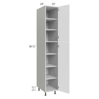 Milan White Matte 15x24x90 Pantry Cabinet (24" depth)