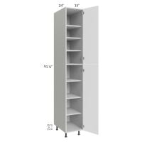 Milan White Matte 15x24x96 Pantry Cabinet (24" depth)
