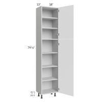 Milan White Matte 18x13x84 Pantry Cabinet (13" depth)