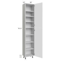 Milan White Matte 18x13x96 Pantry Cabinet (13" depth)