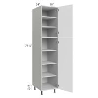 Milan White Matte 18x24x84 Pantry Cabinet (24" depth)