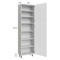Milan White Matte 24x13x84 Pantry Cabinet (2 doors, 13" depth)
