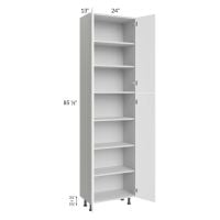 Milan White Matte 24x13x90 Pantry Cabinet (4 doors, 13" depth)
