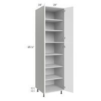 Milan White Matte 24x24x90 Pantry Cabinet (4 doors, 24" depth)