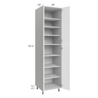 Milan White Matte 24x24x96 Pantry Cabinet (4 doors, 24" depth)