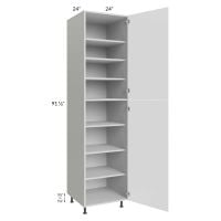 Milan White Matte 24x24x96 Pantry Cabinet (2 doors, 24" depth)