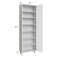 Milan White Matte 30x13x90 Pantry Cabinet (13" depth)